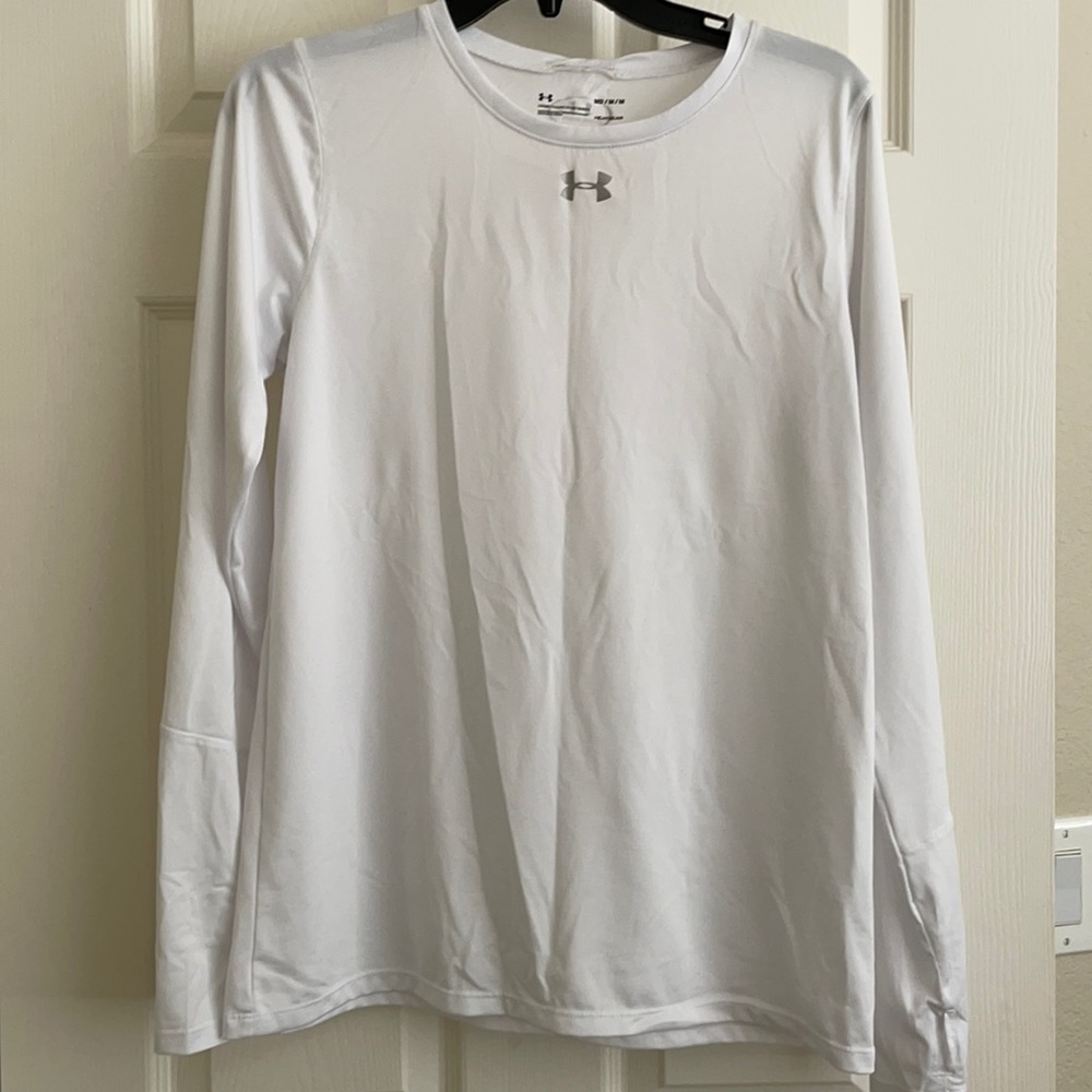 Under Armour Heatgear long sleeve Medium white